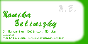 monika belinszky business card