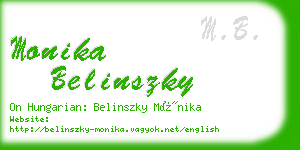 monika belinszky business card